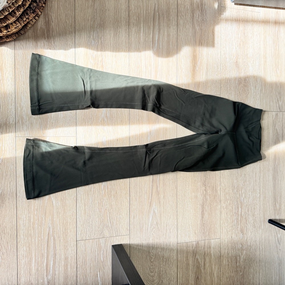 lululemon athletica Olive Green Flared Leggings